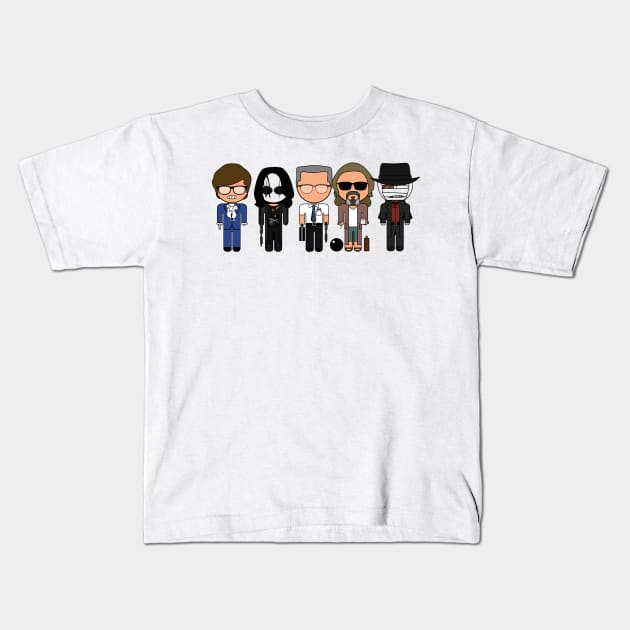 90s Cool Movie Icons 2 - "Vector-Eds" Kids T-Shirt by TwistedKoala